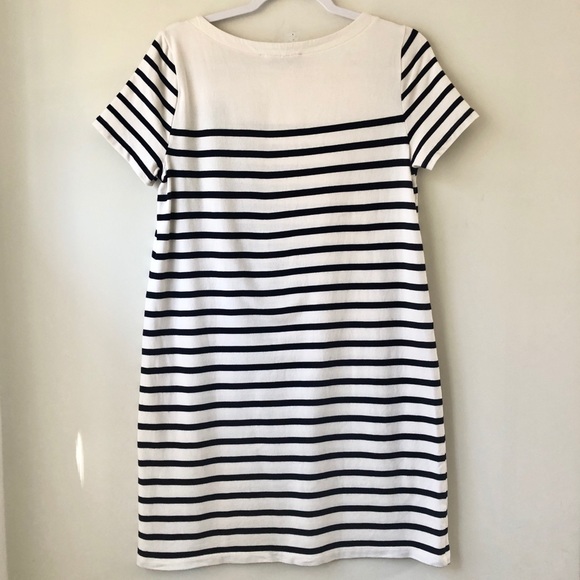 Loft | Stripe Flower Appliqué Dress - Picture 4 of 4